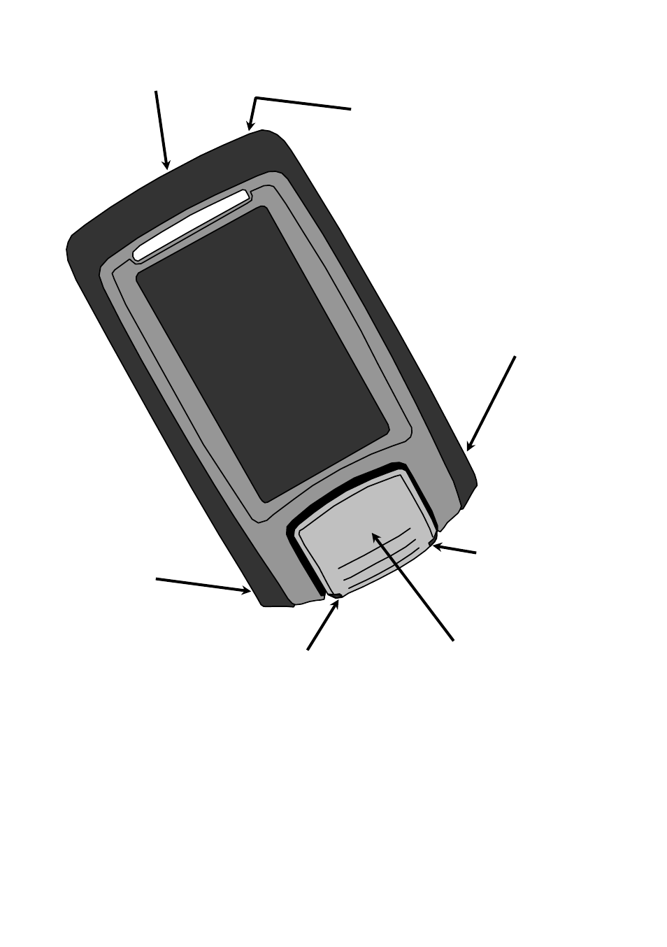 Operation, 5operation, Charge input and indicator | Wrist strap loop, Camera, Focus & freeze button, Mode butto n, Zoom down button, Zoom up button | Eschenbach Optik Quicklook Touch User Manual | Page 5 / 22