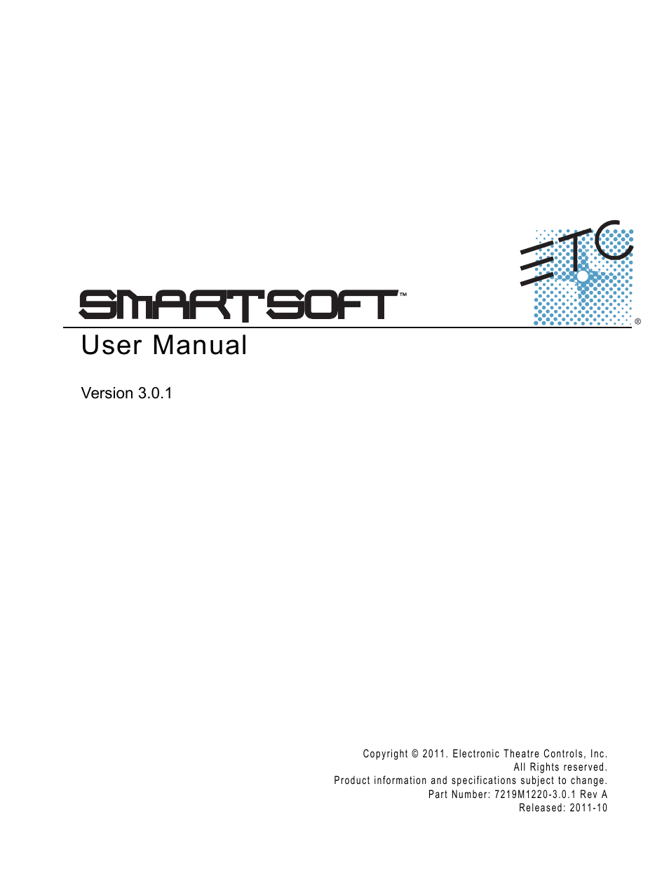 ETC SmartSoft v3.0.1 User Manual | 32 pages