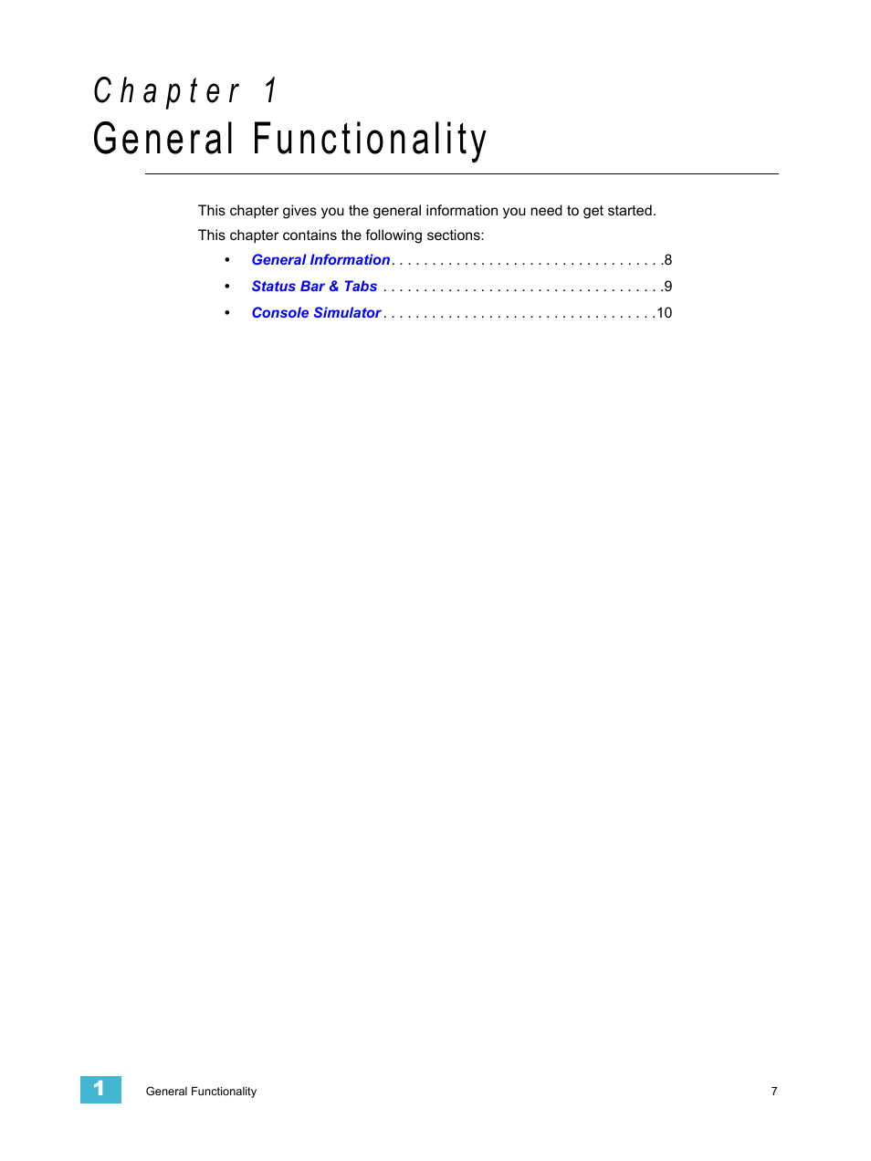 General functionality, C h a p t e r 1 | ETC SmartSoft v3.0.1 User Manual | Page 11 / 32