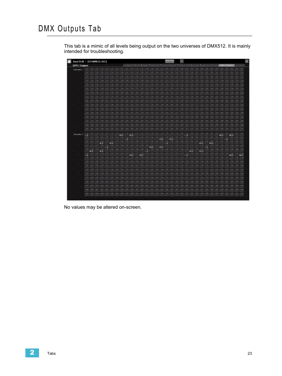 Dmx outputs tab | ETC SmartSoft v3.0.1 User Manual | Page 27 / 32