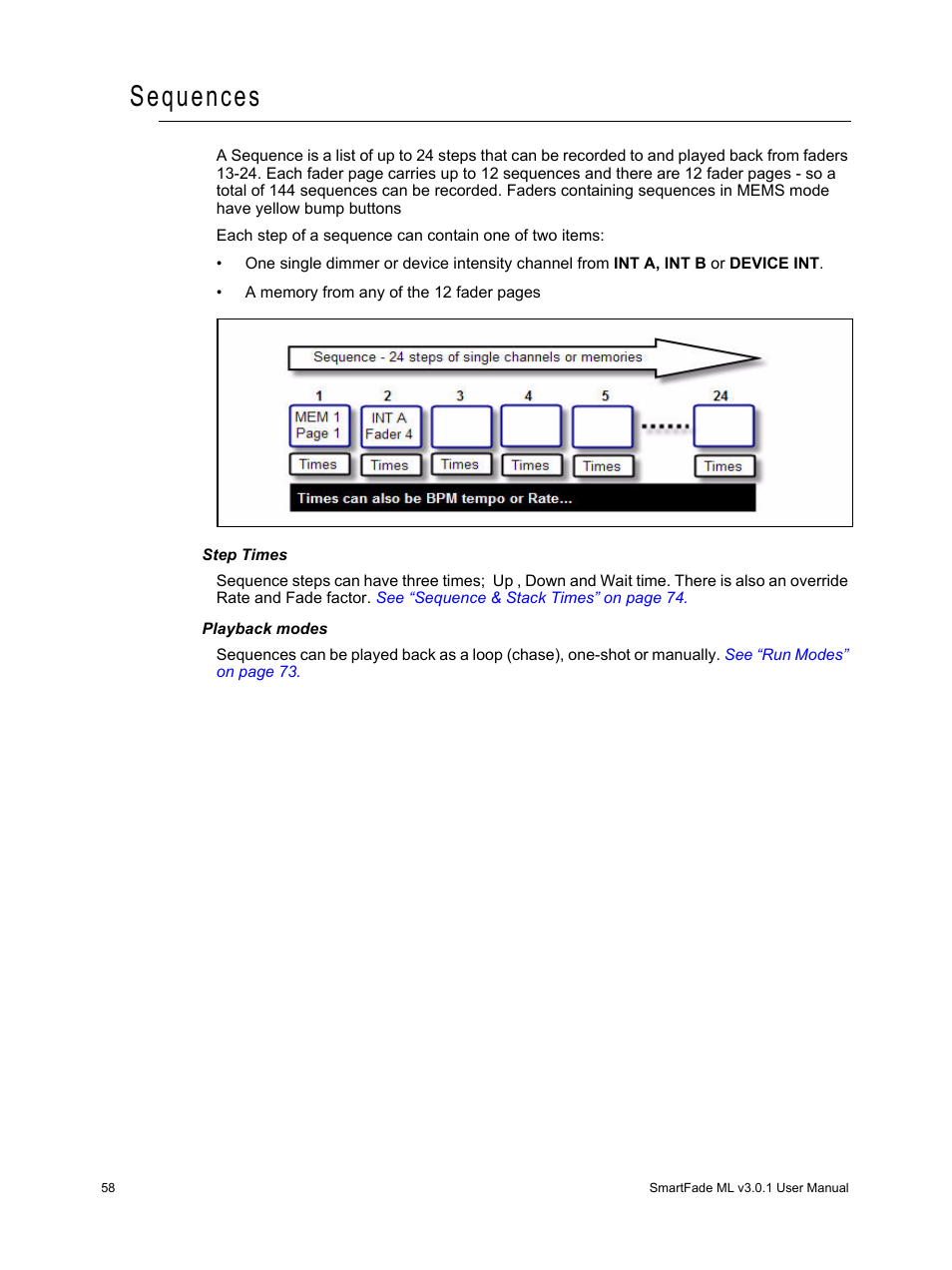 Sequences | ETC SmartFade ML v3.0.1 User Manual | Page 66 / 104