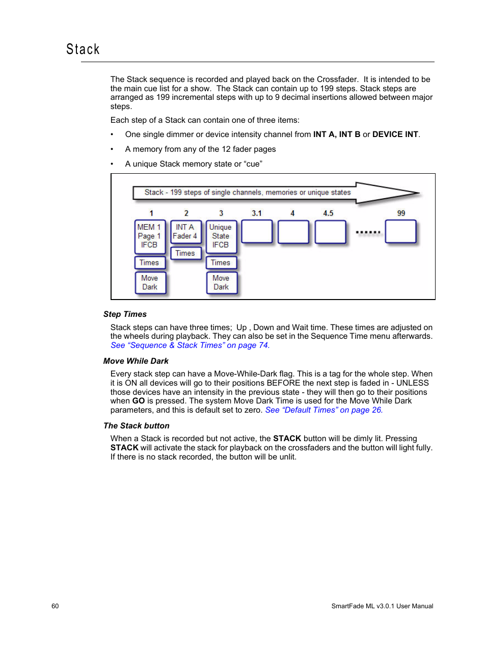 Stack | ETC SmartFade ML v3.0.1 User Manual | Page 68 / 104