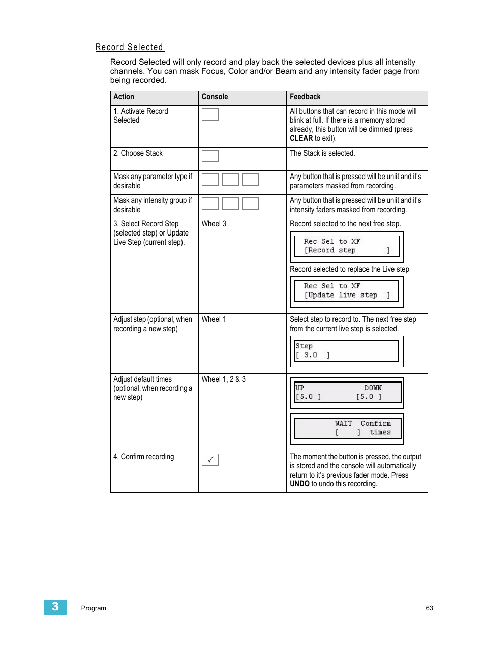 Record selected | ETC SmartFade ML v3.0.1 User Manual | Page 71 / 104