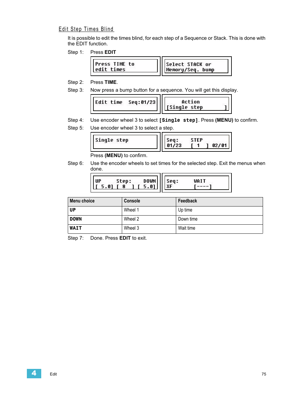 Edit step times blind | ETC SmartFade ML v3.0.1 User Manual | Page 83 / 104