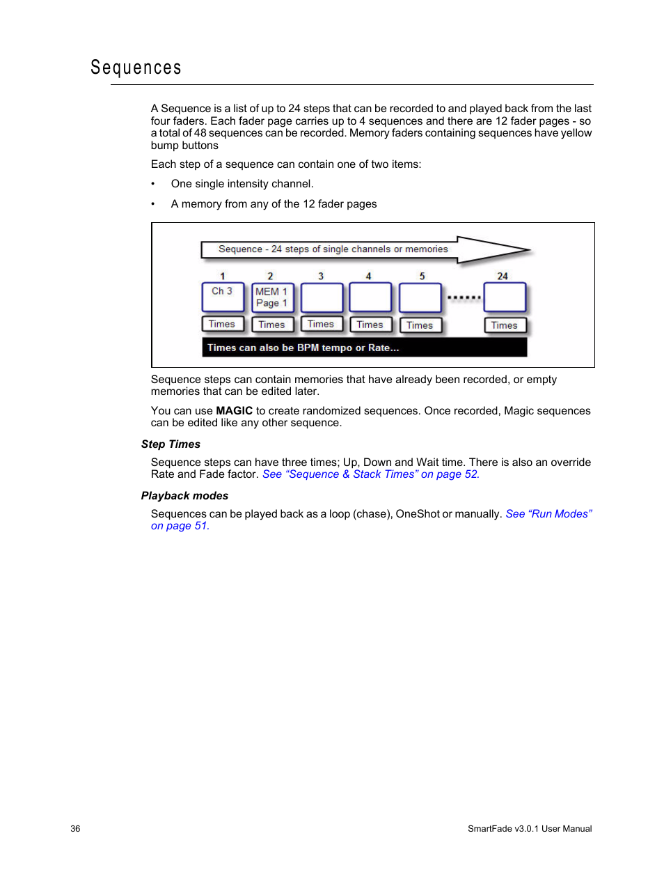 Sequences | ETC SmartFade v3.0.1 User Manual | Page 42 / 84