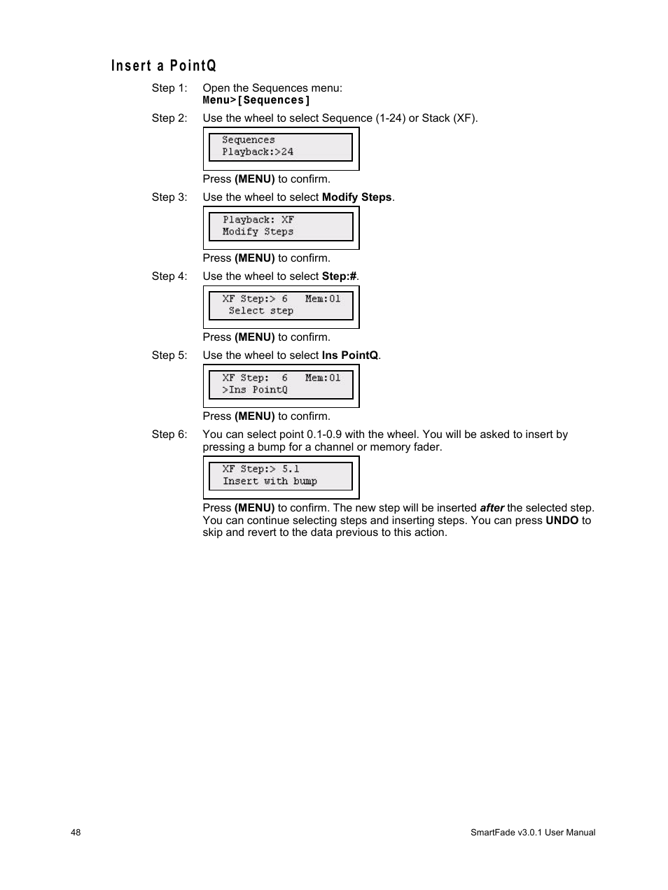 Insert a pointq | ETC SmartFade v3.0.1 User Manual | Page 54 / 84