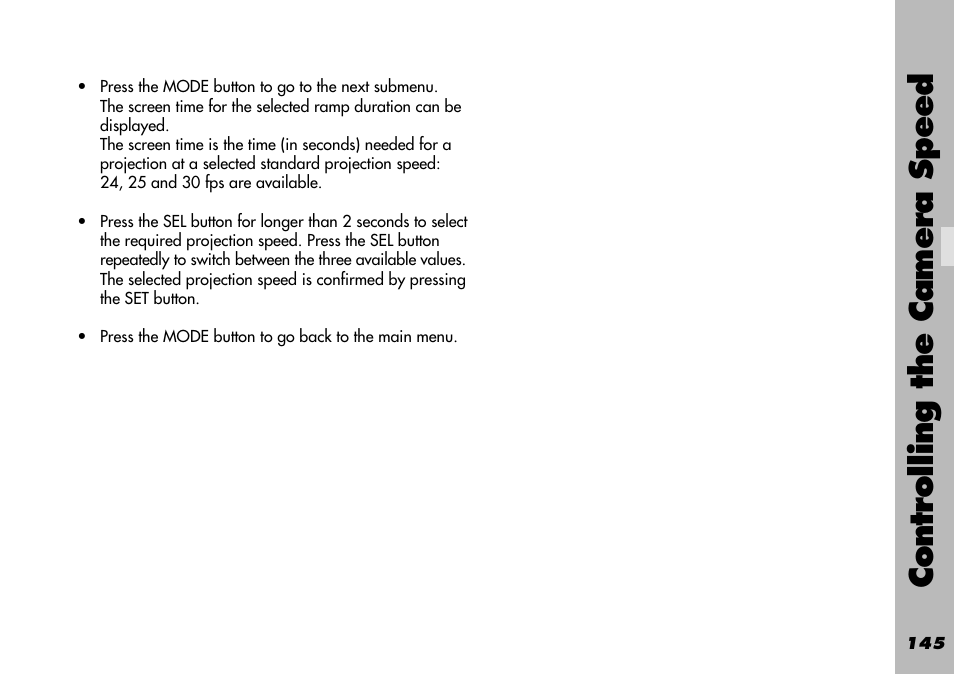 Controlling the camera speed | ARRI WRC-1 User Manual | Page 145 / 196
