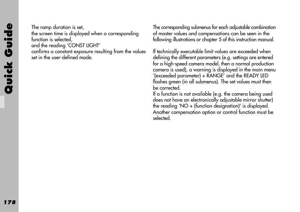 Duration, Glossary, Quick guide | ARRI WRC-1 User Manual | Page 178 / 196