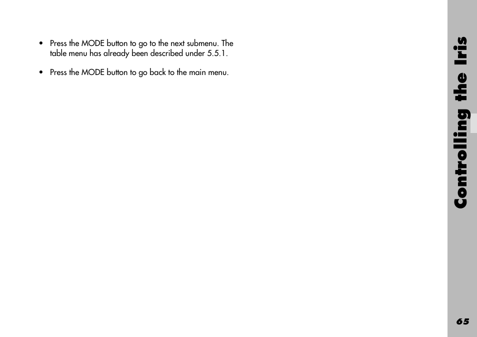Controlling the iris | ARRI WRC-1 User Manual | Page 65 / 196