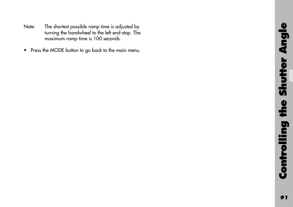 Controlling the shutter angle | ARRI WRC-1 User Manual | Page 91 / 196