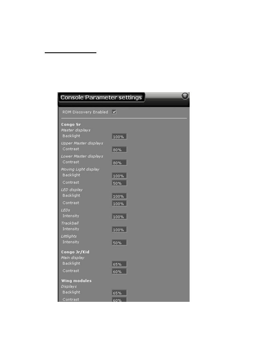 Console settings | ETC Congo Family v6.4.0 User Manual | Page 243 / 1006