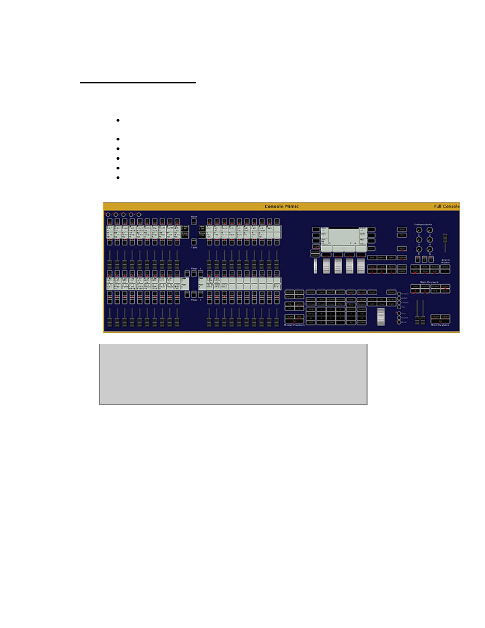 Console mimic dock | ETC Congo Family v6.4.0 User Manual | Page 275 / 1006