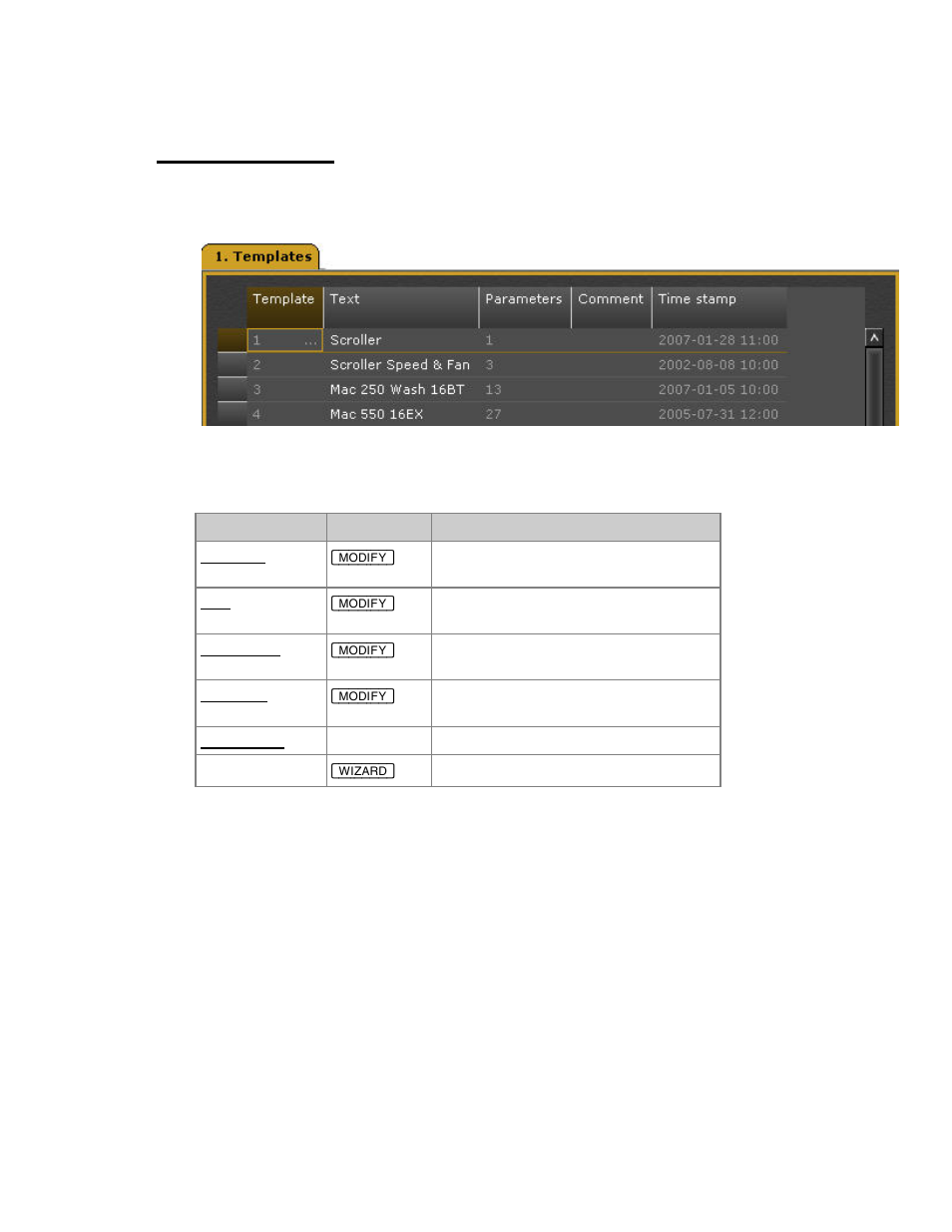 Templates - list | ETC Congo Family v6.4.0 User Manual | Page 322 / 1006