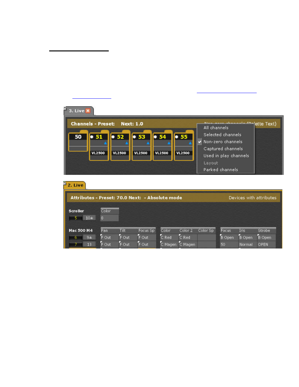 Channels - views | ETC Congo Family v6.4.0 User Manual | Page 455 / 1006