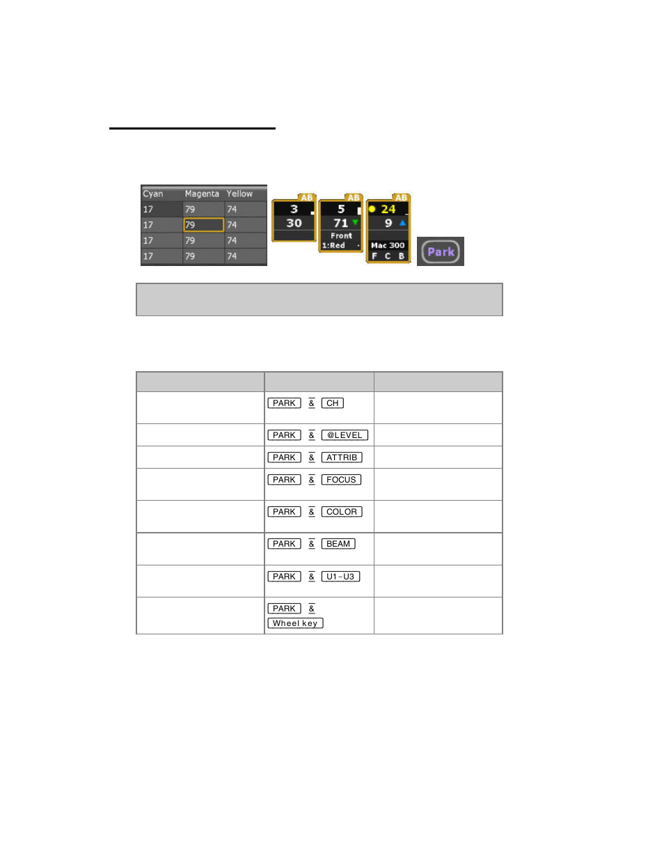 Park - parking values | ETC Congo Family v6.4.0 User Manual | Page 517 / 1006