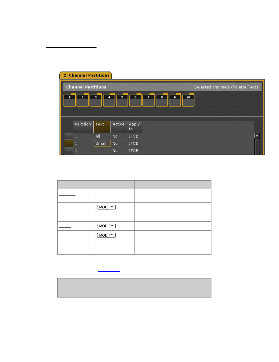 Partitions - list | ETC Congo Family v6.4.0 User Manual | Page 548 / 1006