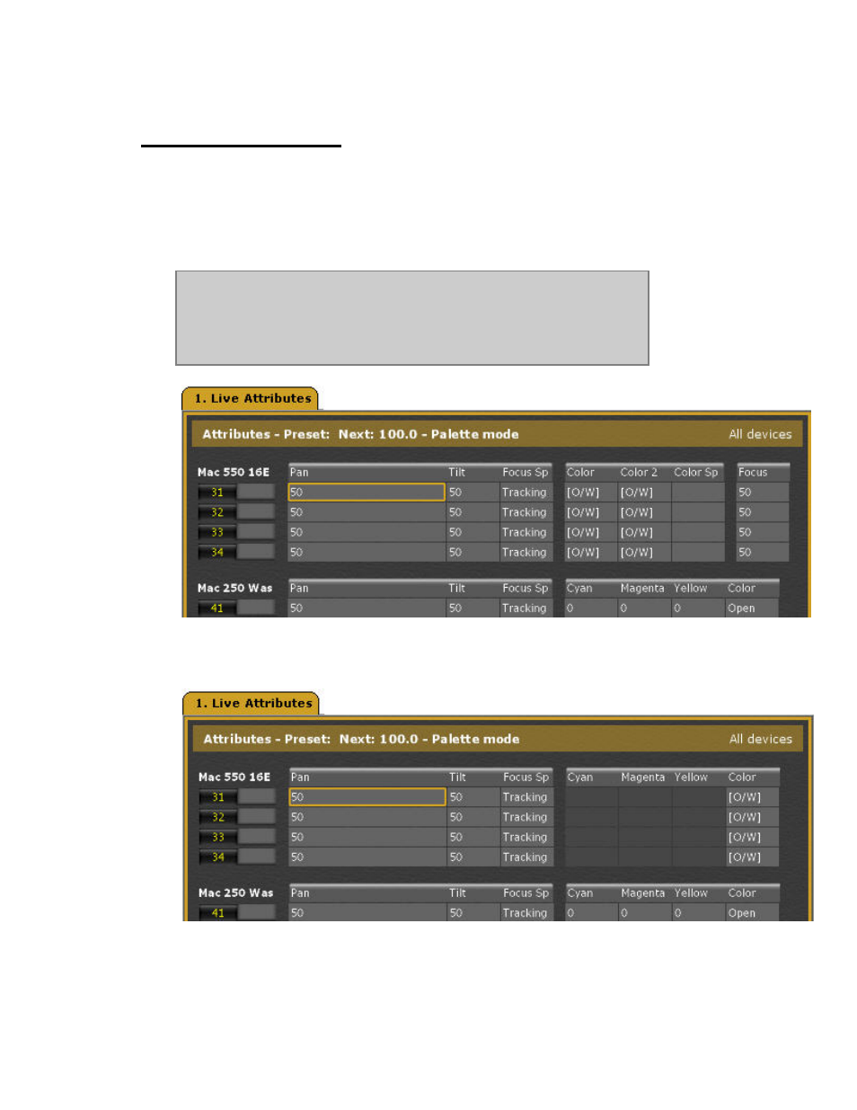 Live attributes (6.0) | ETC Congo Family v6.4.0 User Manual | Page 624 / 1006