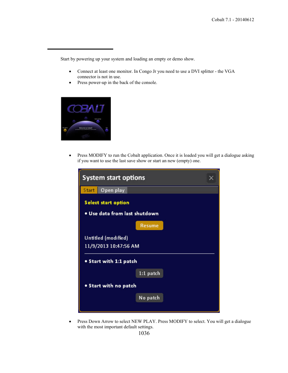 Tutorial - power up | ETC Cobalt Family v7.1.0 User Manual | Page 1037 / 1055