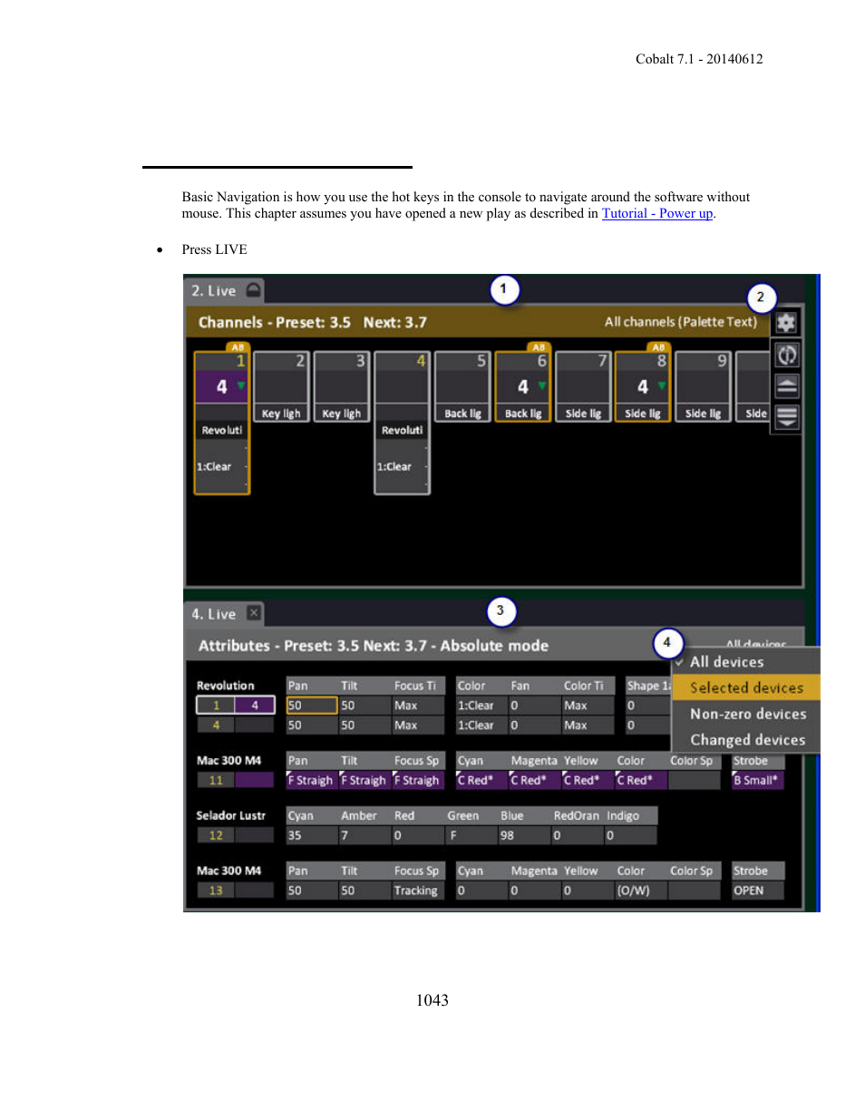 Tutorial - basic navigation | ETC Cobalt Family v7.1.0 User Manual | Page 1044 / 1055