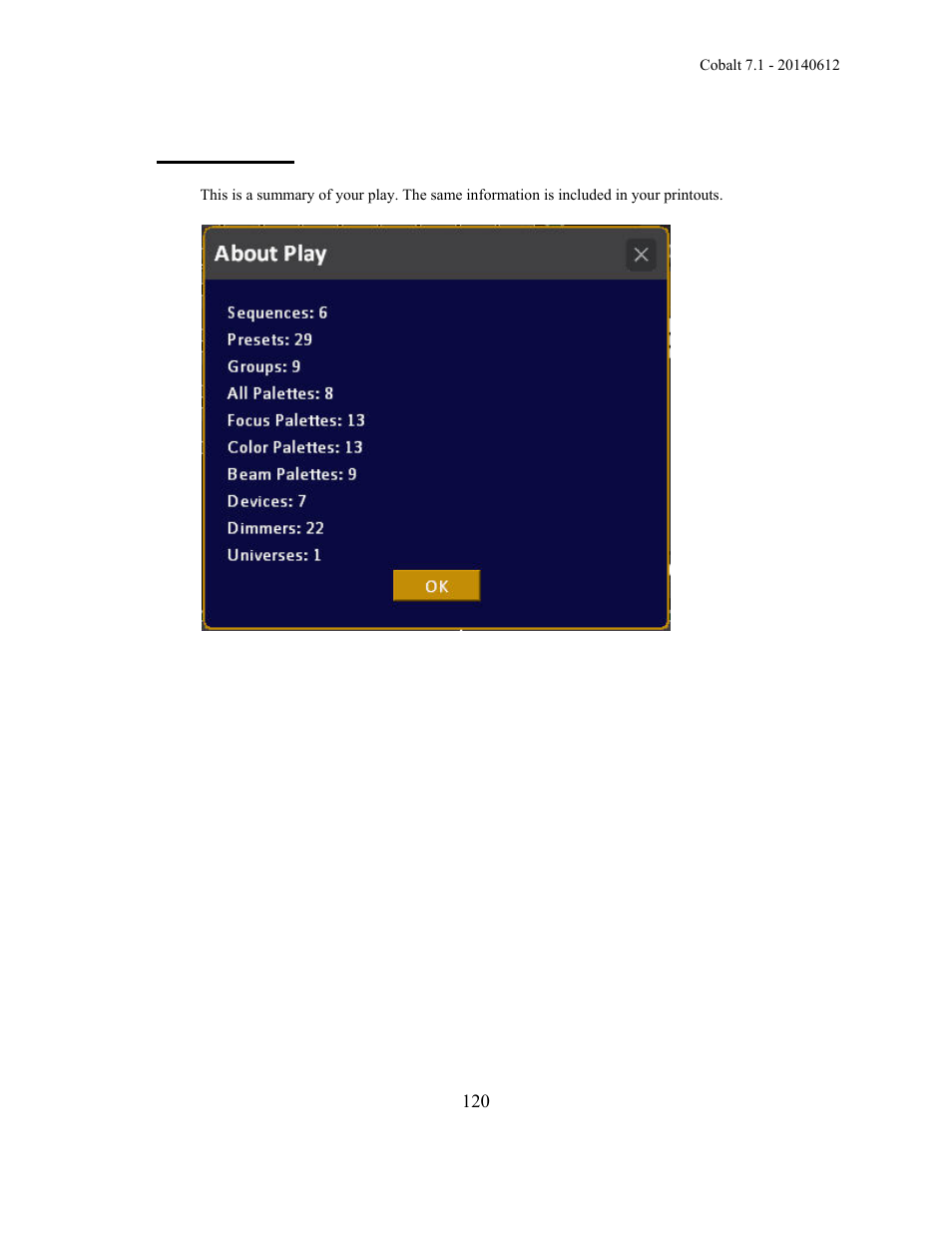 About - play | ETC Cobalt Family v7.1.0 User Manual | Page 121 / 1055