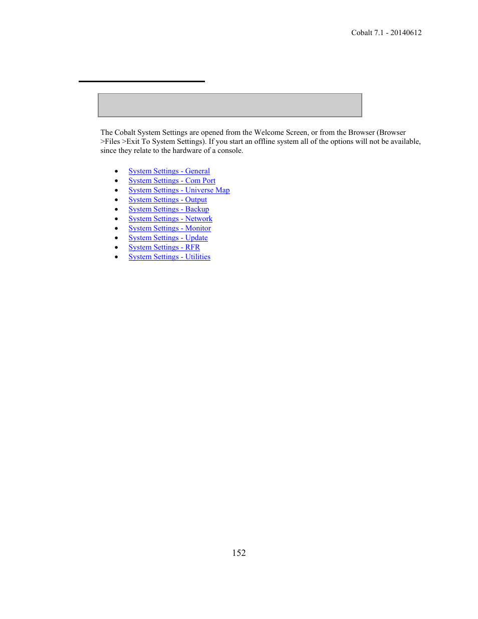 Exit to system settings | ETC Cobalt Family v7.1.0 User Manual | Page 153 / 1055