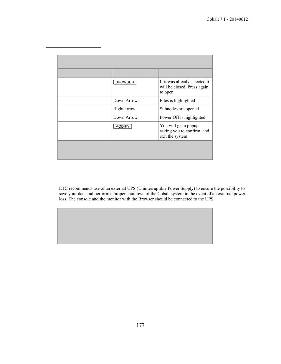 Power off (quit) | ETC Cobalt Family v7.1.0 User Manual | Page 178 / 1055