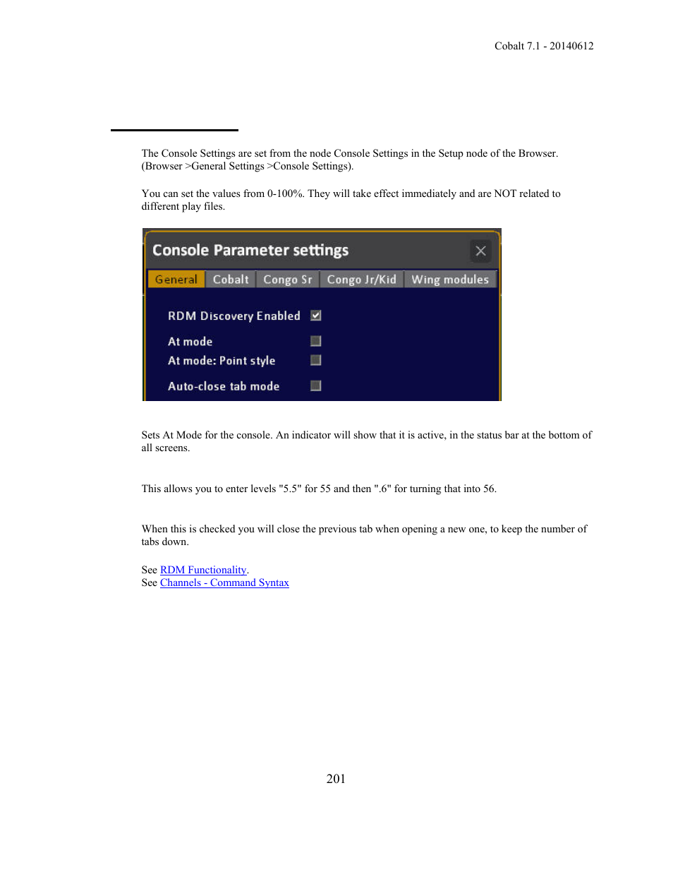 Console settings | ETC Cobalt Family v7.1.0 User Manual | Page 202 / 1055