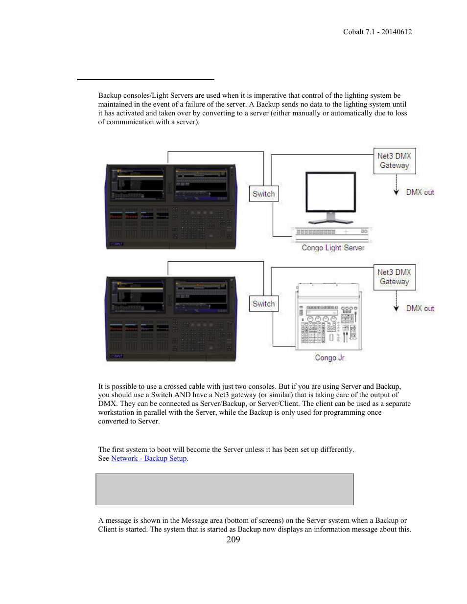 Network - server/backup | ETC Cobalt Family v7.1.0 User Manual | Page 210 / 1055