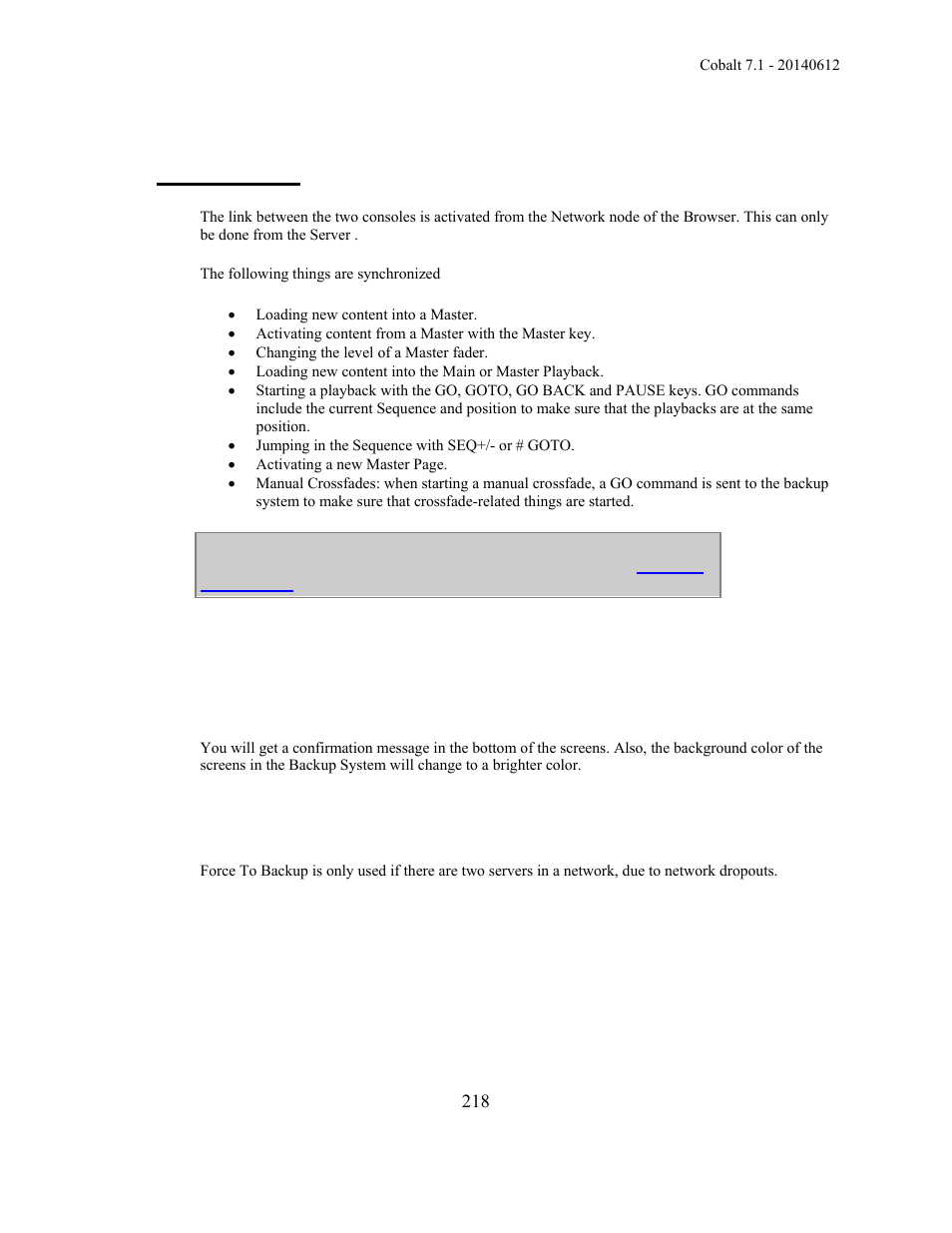 Backup sync | ETC Cobalt Family v7.1.0 User Manual | Page 219 / 1055