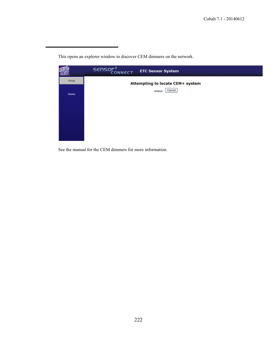 Find/configure cem | ETC Cobalt Family v7.1.0 User Manual | Page 223 / 1055