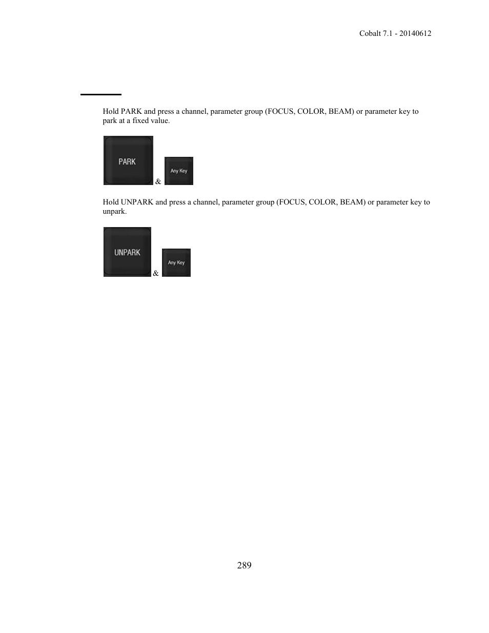 Parked | ETC Cobalt Family v7.1.0 User Manual | Page 290 / 1055