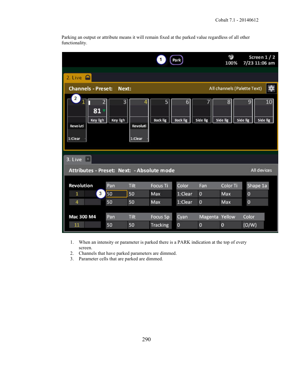 ETC Cobalt Family v7.1.0 User Manual | Page 291 / 1055