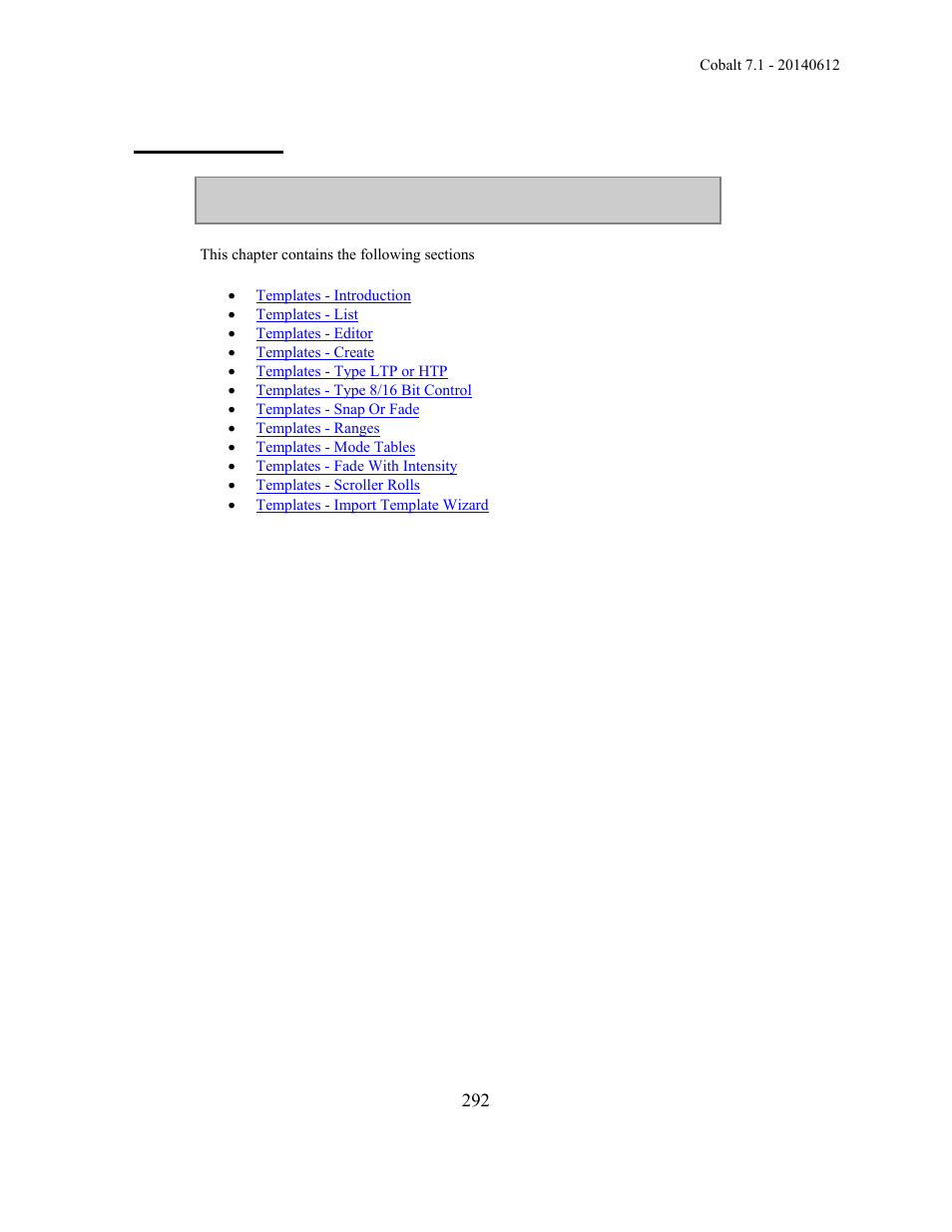 Templates | ETC Cobalt Family v7.1.0 User Manual | Page 293 / 1055