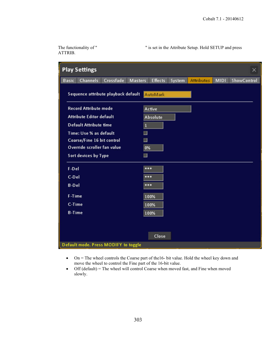 ETC Cobalt Family v7.1.0 User Manual | Page 304 / 1055