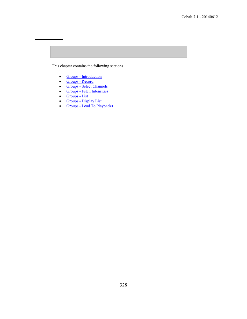 Groups | ETC Cobalt Family v7.1.0 User Manual | Page 329 / 1055