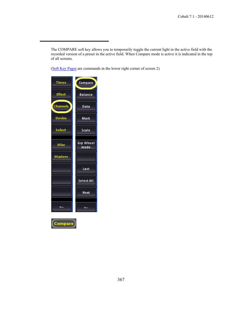 Presets - compare mode | ETC Cobalt Family v7.1.0 User Manual | Page 368 / 1055