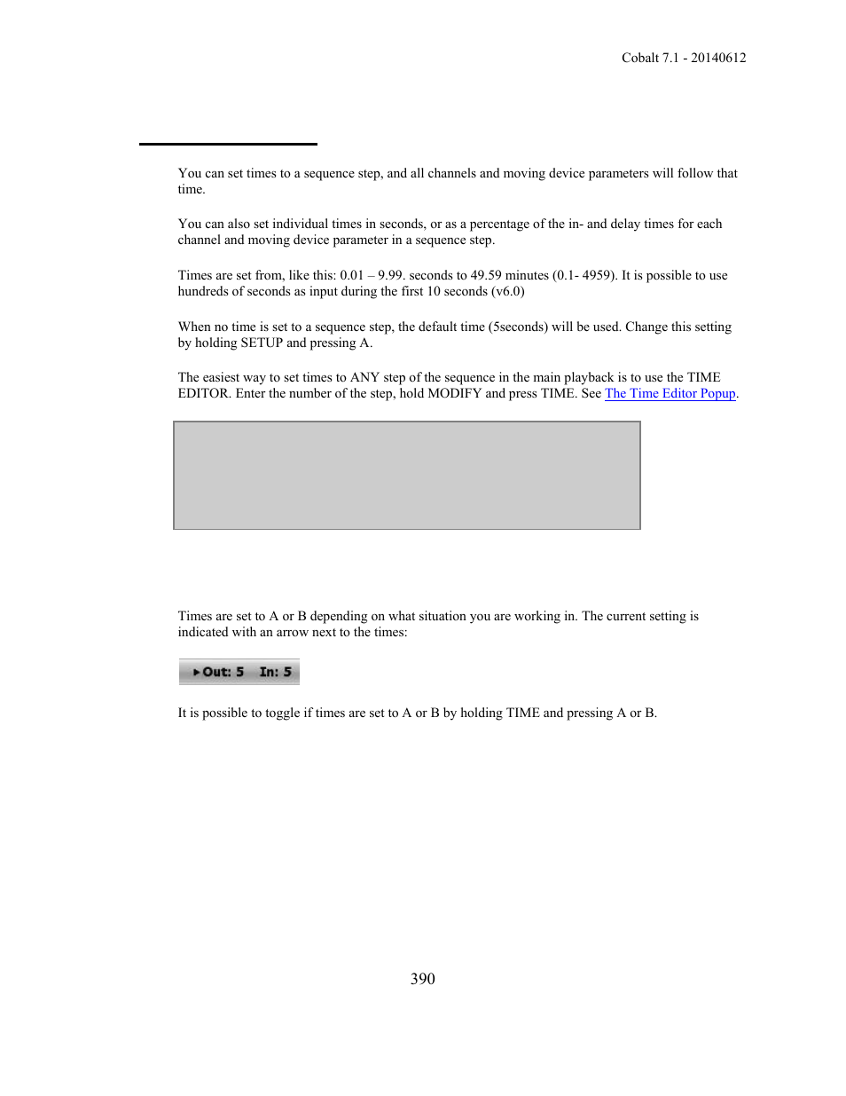 Sequences - times | ETC Cobalt Family v7.1.0 User Manual | Page 391 / 1055