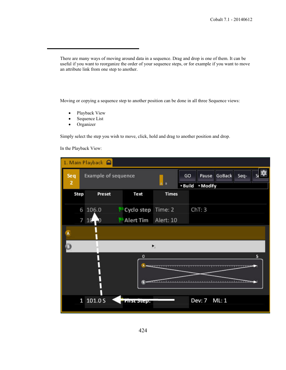 Sequences - drag and drop | ETC Cobalt Family v7.1.0 User Manual | Page 425 / 1055