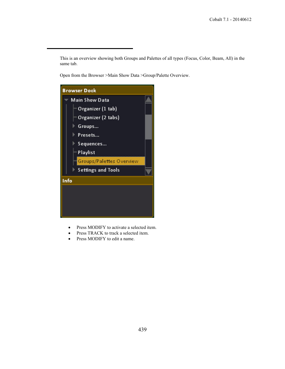 Groups/palettes overview | ETC Cobalt Family v7.1.0 User Manual | Page 440 / 1055