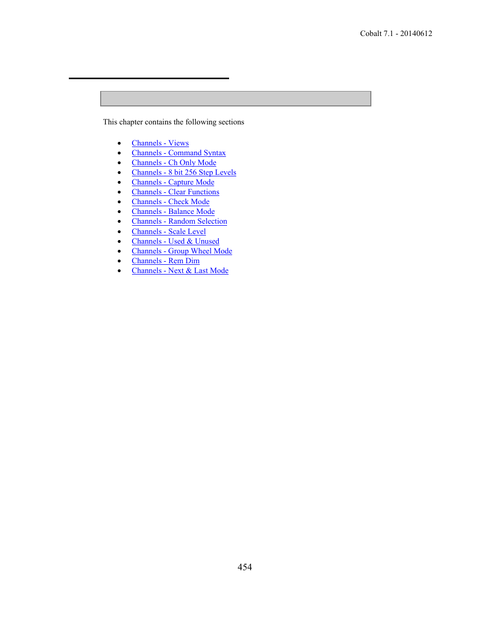 Channels - functions | ETC Cobalt Family v7.1.0 User Manual | Page 455 / 1055