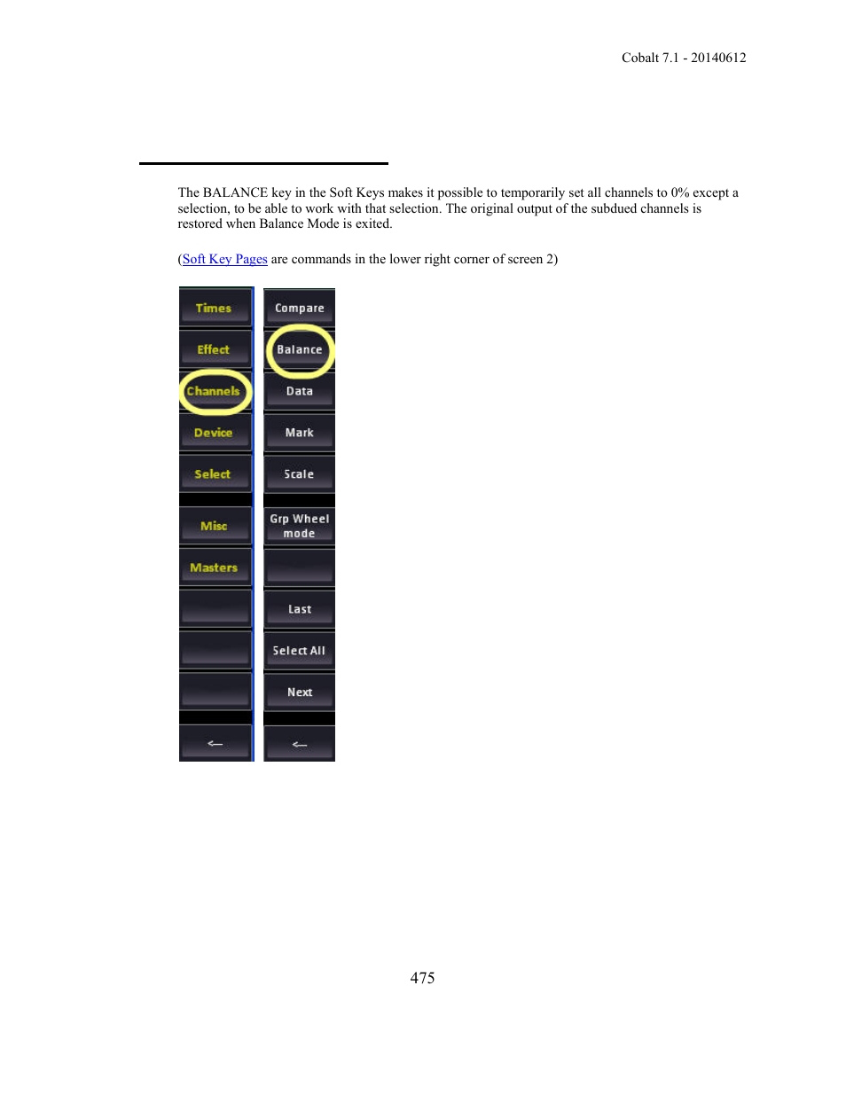 Channels - balance mode | ETC Cobalt Family v7.1.0 User Manual | Page 476 / 1055