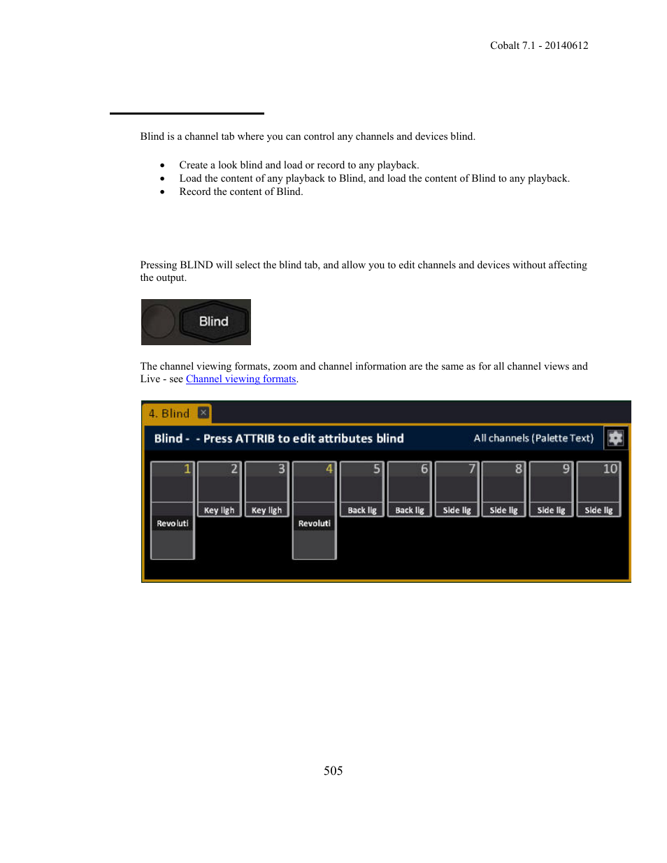 Blind - introduction | ETC Cobalt Family v7.1.0 User Manual | Page 506 / 1055