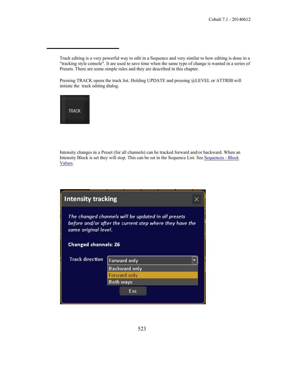 Track - track editing | ETC Cobalt Family v7.1.0 User Manual | Page 524 / 1055