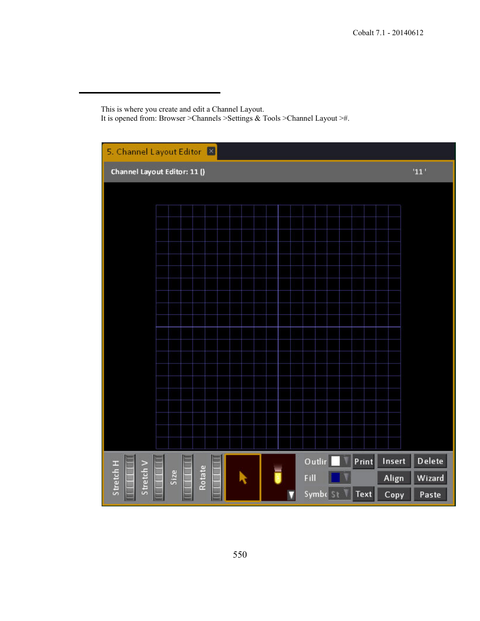 Channel layouts - editor | ETC Cobalt Family v7.1.0 User Manual | Page 551 / 1055