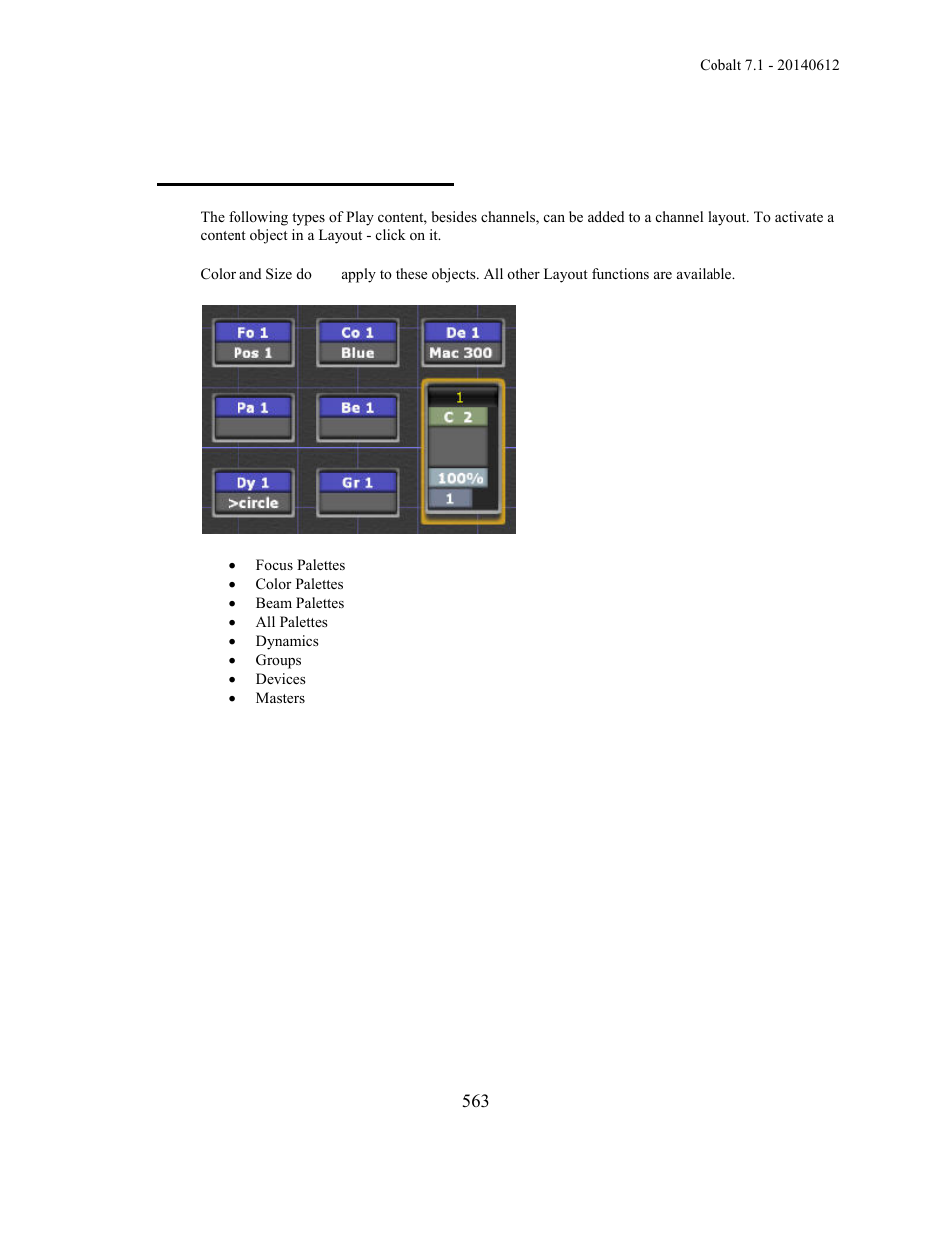 Channel layouts - content | ETC Cobalt Family v7.1.0 User Manual | Page 564 / 1055