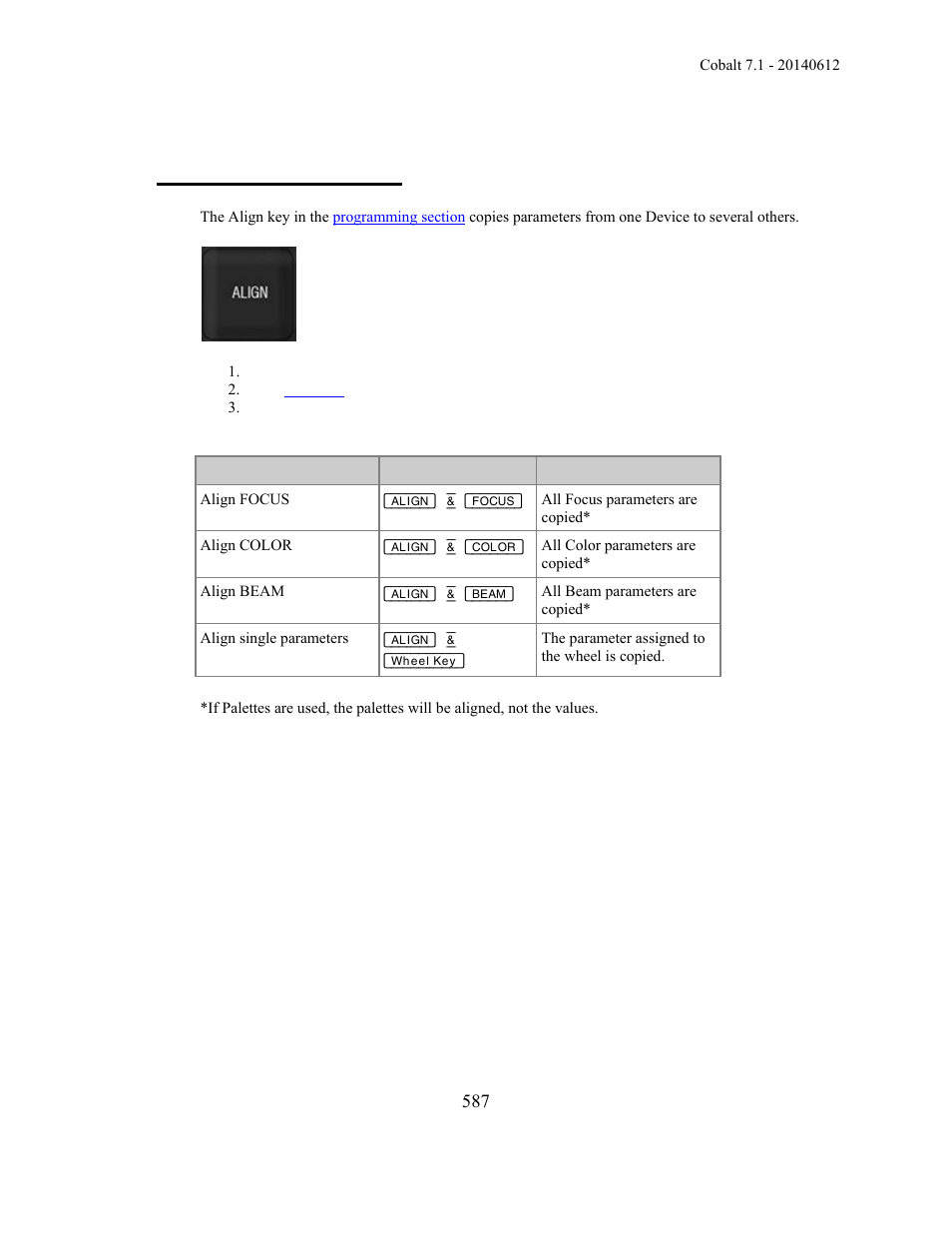 Device control - align | ETC Cobalt Family v7.1.0 User Manual | Page 588 / 1055