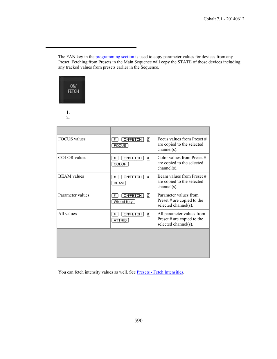 Device control - fetch/copy | ETC Cobalt Family v7.1.0 User Manual | Page 591 / 1055