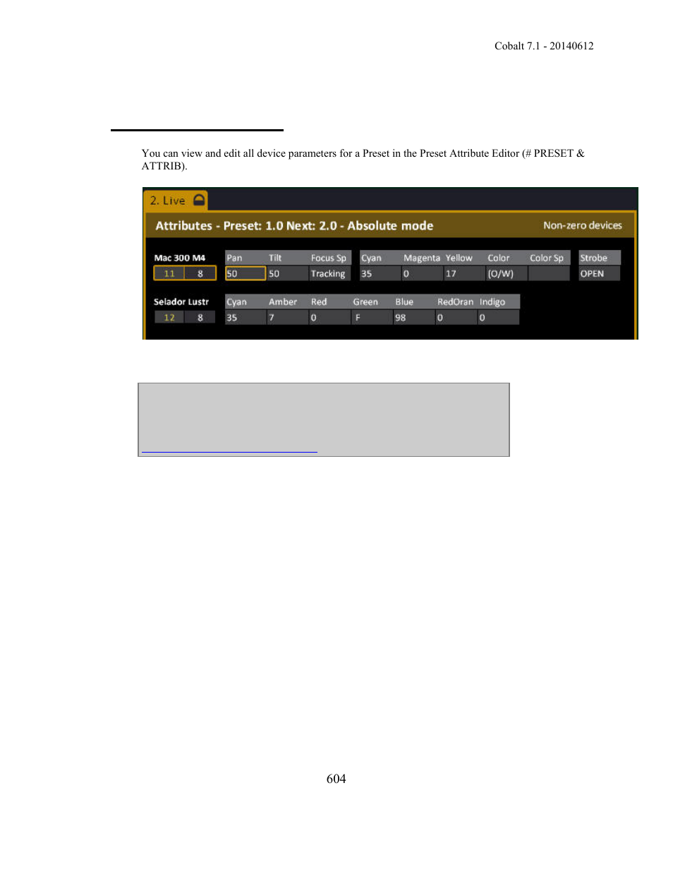 Device views - presets | ETC Cobalt Family v7.1.0 User Manual | Page 605 / 1055