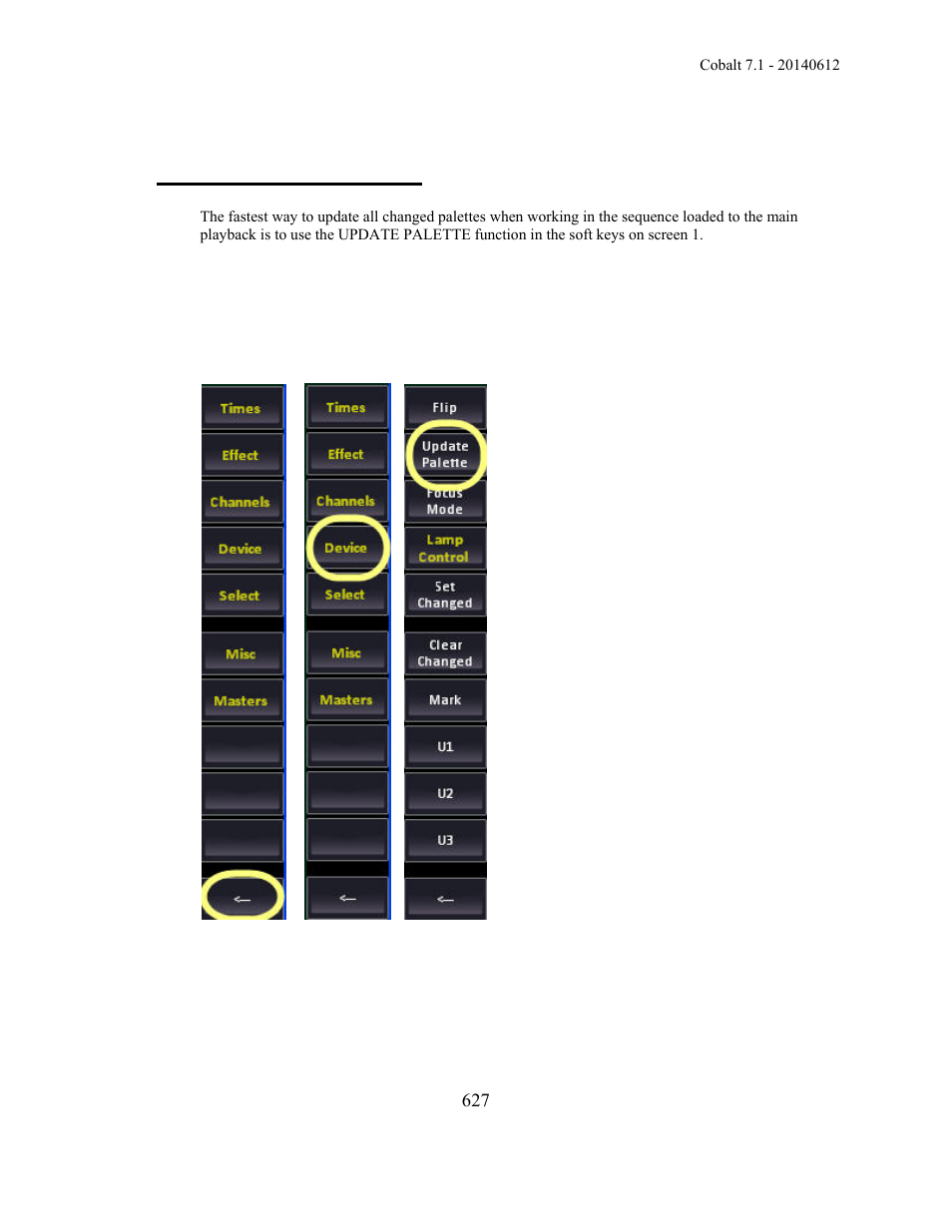 Device palettes - update | ETC Cobalt Family v7.1.0 User Manual | Page 628 / 1055