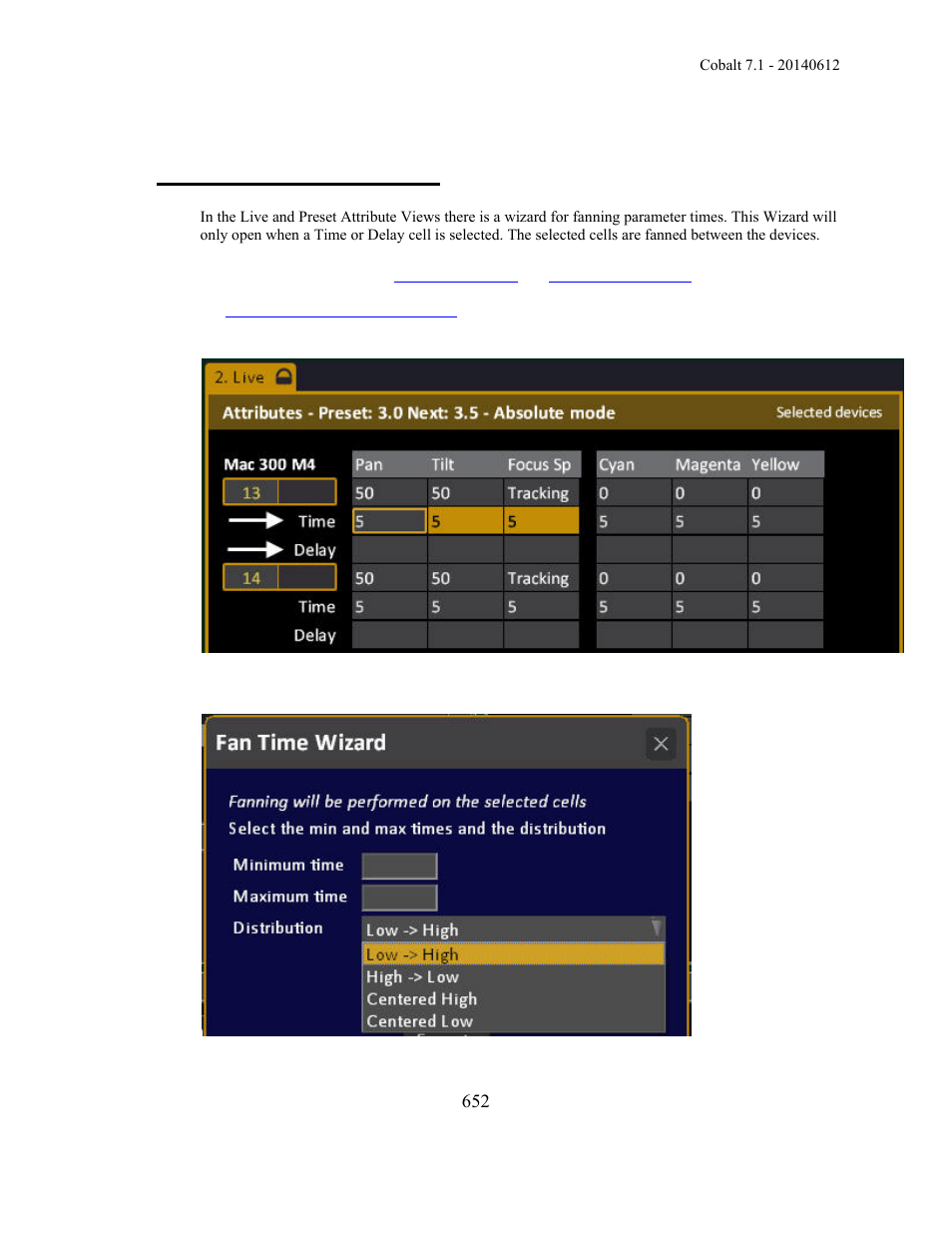 Device times - fan times | ETC Cobalt Family v7.1.0 User Manual | Page 653 / 1055